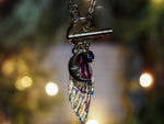 Load image into Gallery viewer, Charm Fae Necklace - purple glas moon