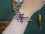 Lade das Bild in den Galerie-Viewer, Flying Key Bracelet - purple, silver
