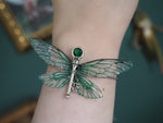 Lade das Bild in den Galerie-Viewer, Flying Key bracelet - emerald, silver