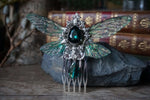 Lade das Bild in den Galerie-Viewer, Faerie Hair Comb "Dark Green"