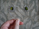 Lade das Bild in den Galerie-Viewer, Elf Ears - silver, green glittering
