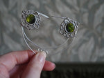 Lade das Bild in den Galerie-Viewer, Elf Ears - silver, green glittering
