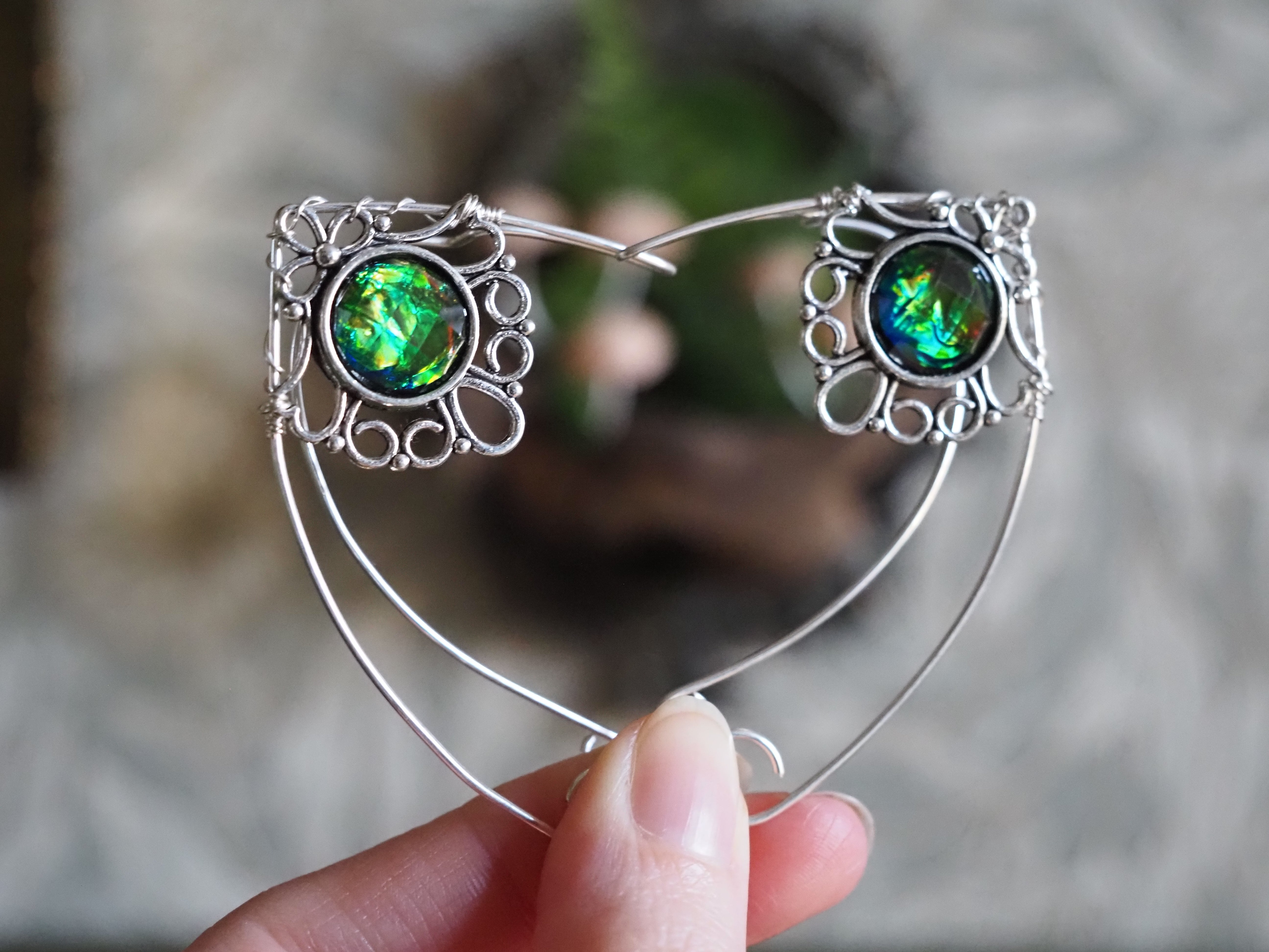 Elf Ears - silver, green