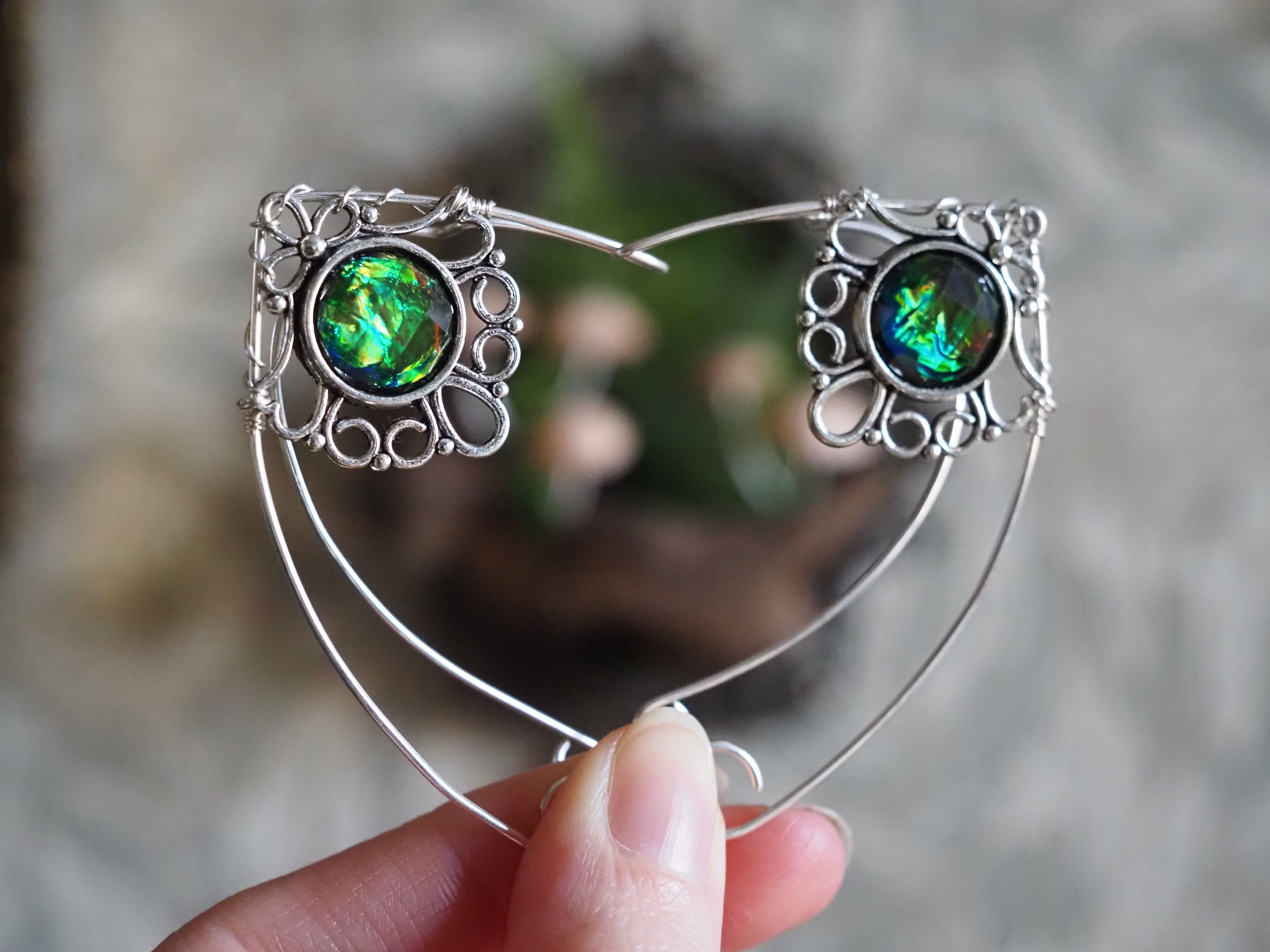 Elf Ears - silver, green