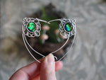 Lade das Bild in den Galerie-Viewer, Elf Ears - silver, green
