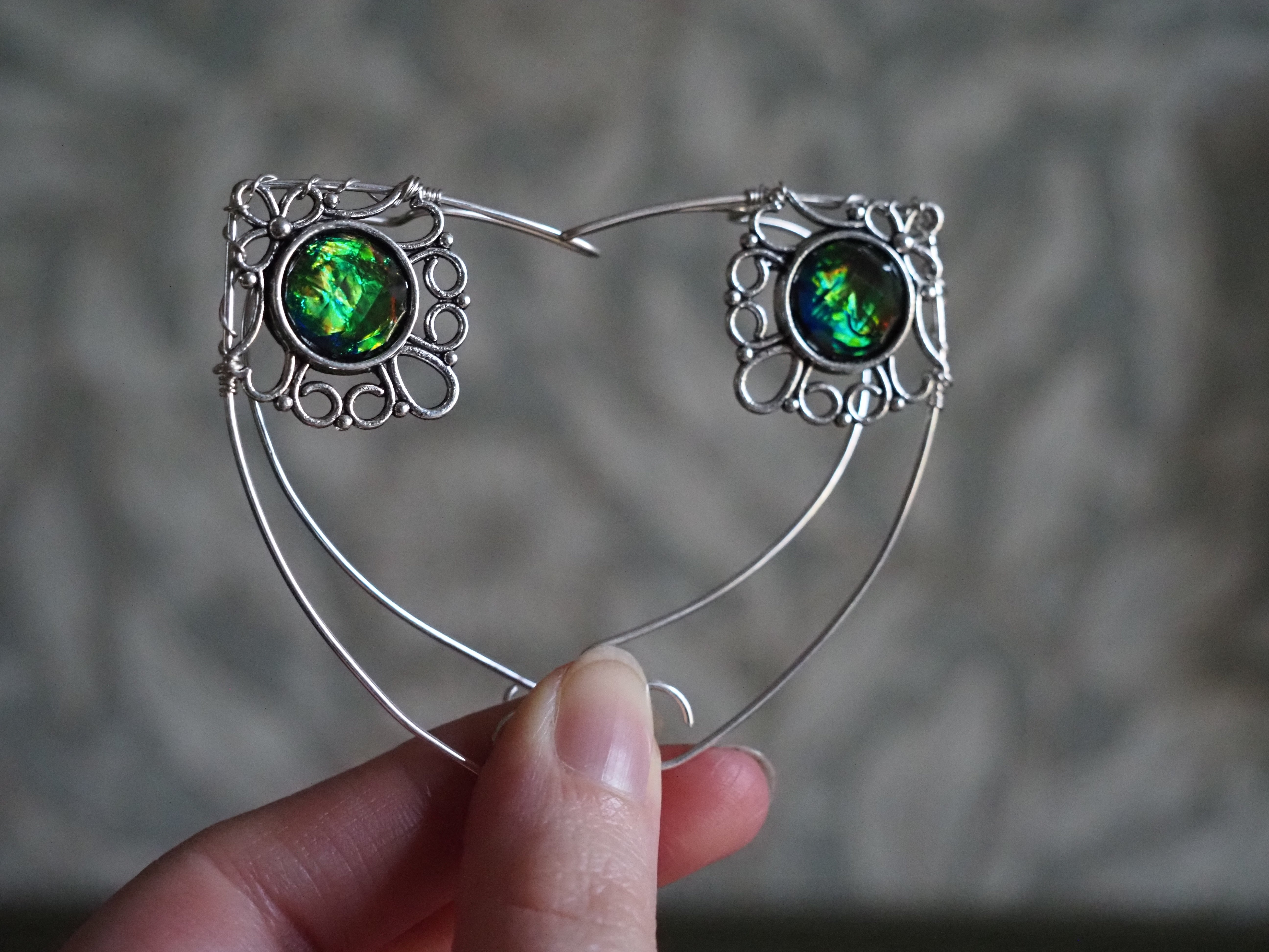 Elf Ears - silver, green