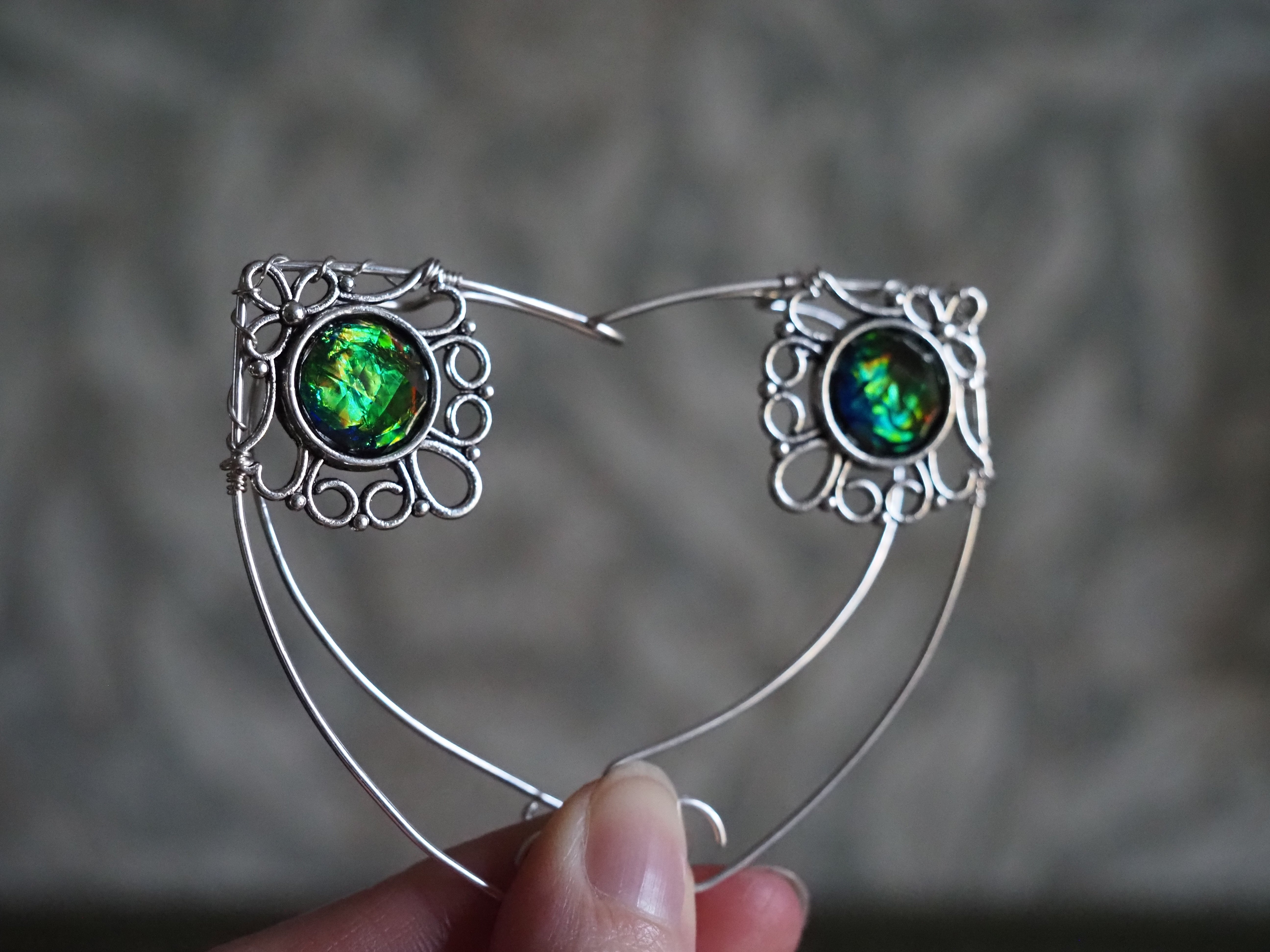 Elf Ears - silver, green