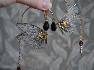 Earlobe Cuffs - black, gold