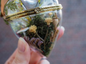 OOAK Glass hearted container - autumn