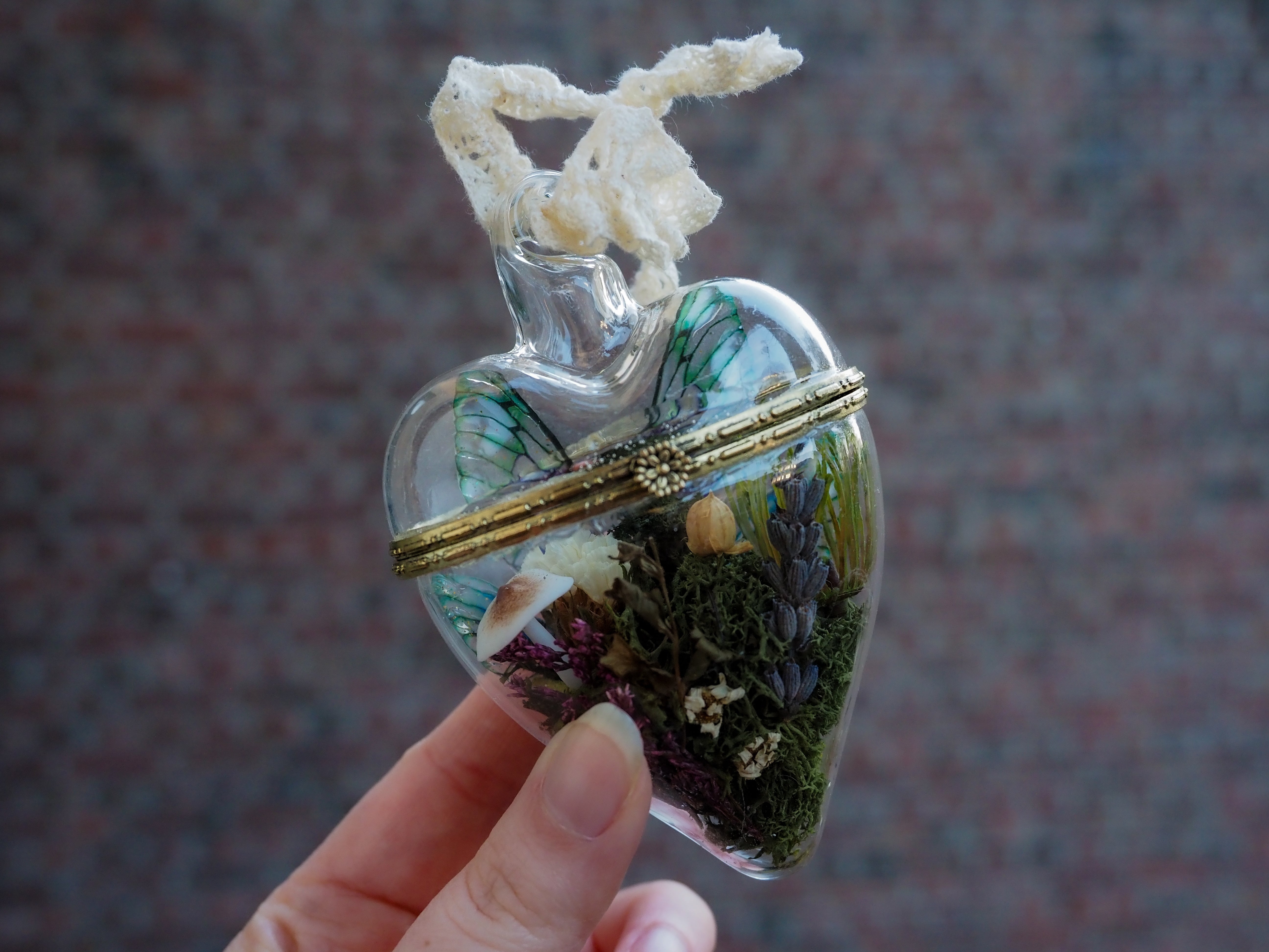 OOAK Glass hearted container - kelpie