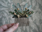 Load image into Gallery viewer, OOAK Emerald Key Comb
