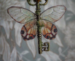 Load image into Gallery viewer, OOAK Woodland Key Butterfly Necklace
