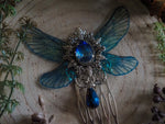 Load image into Gallery viewer, Fairy Hair Comb Blue
