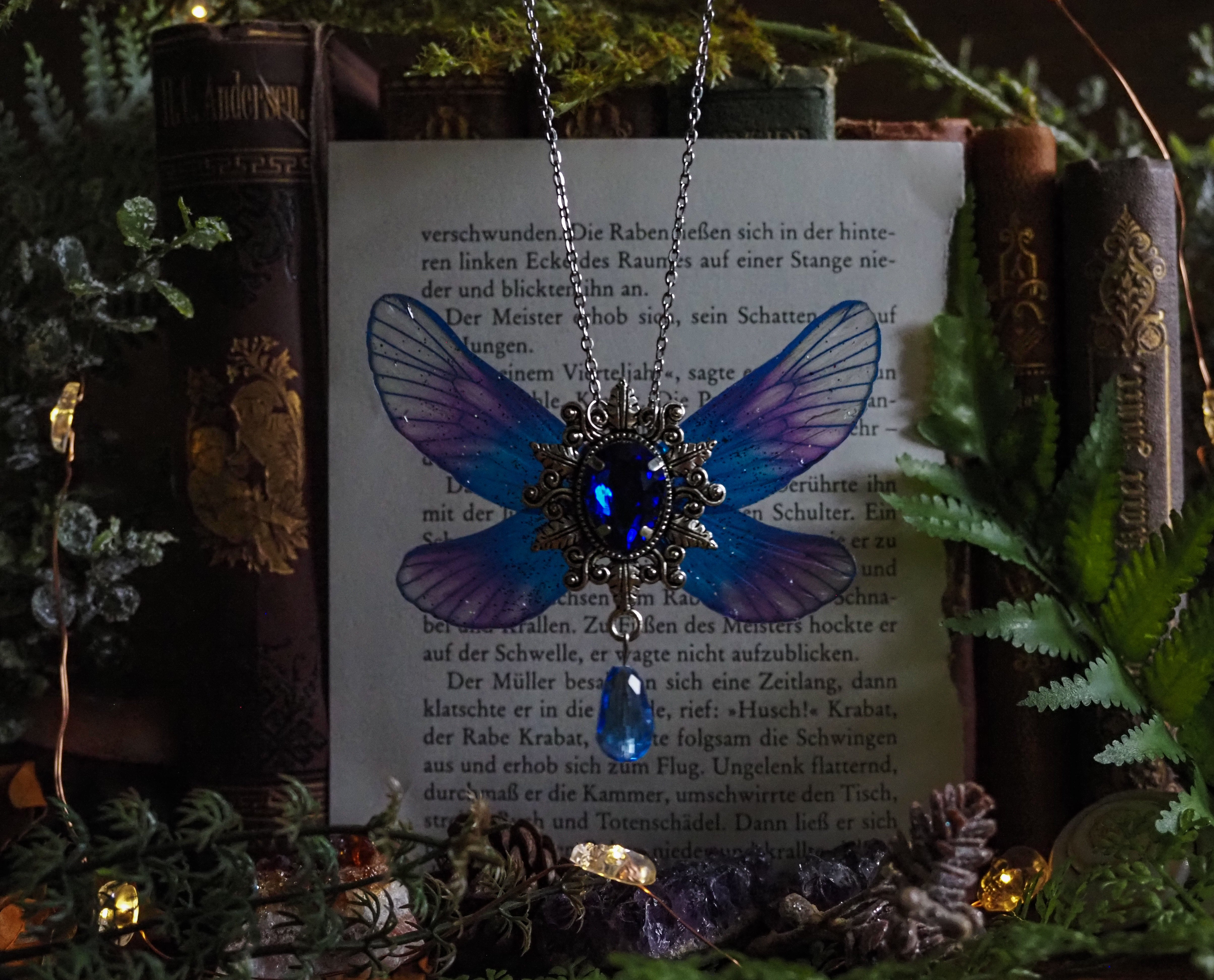 Whimsical Faerie Necklaces - blue