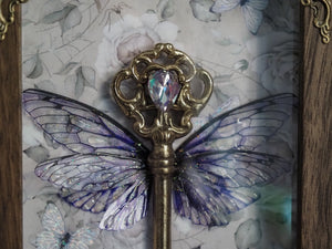 OOAK Flying Key purple Frame