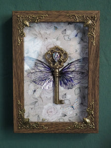 OOAK Flying Key purple Frame