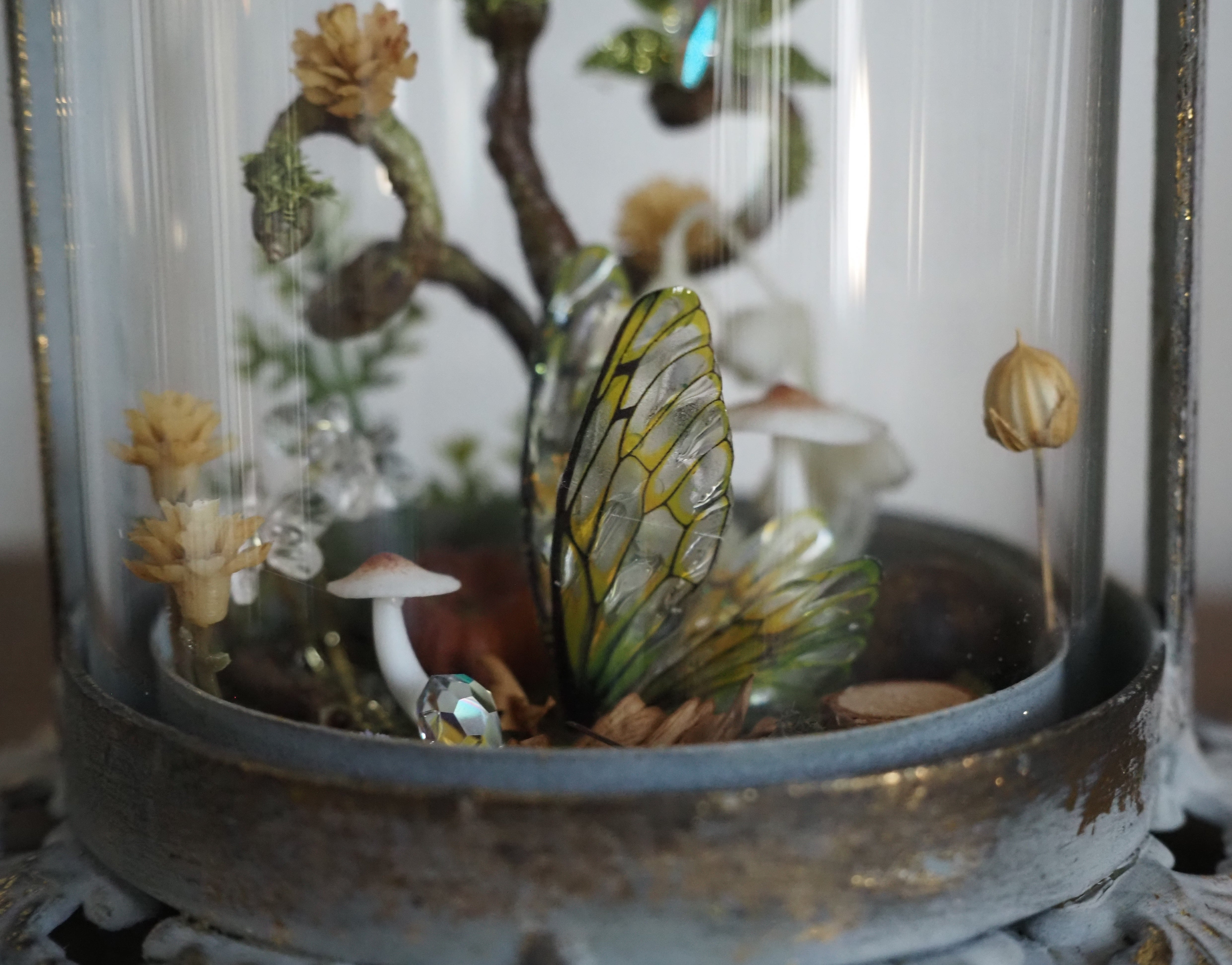 OOAK Faerie Big Lantern Woodland Branch