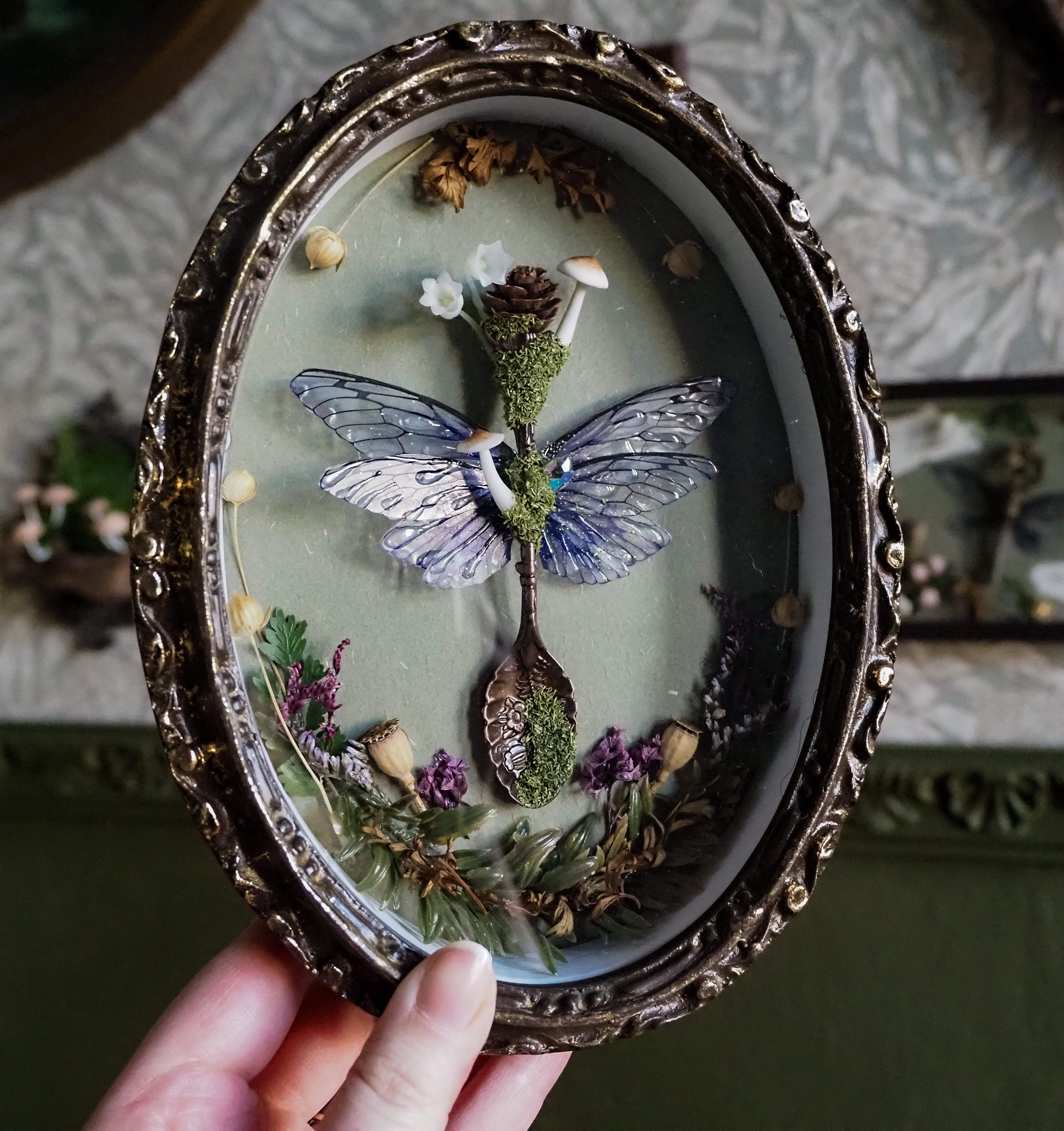 OOAK Forest Spoon Baroque Frame