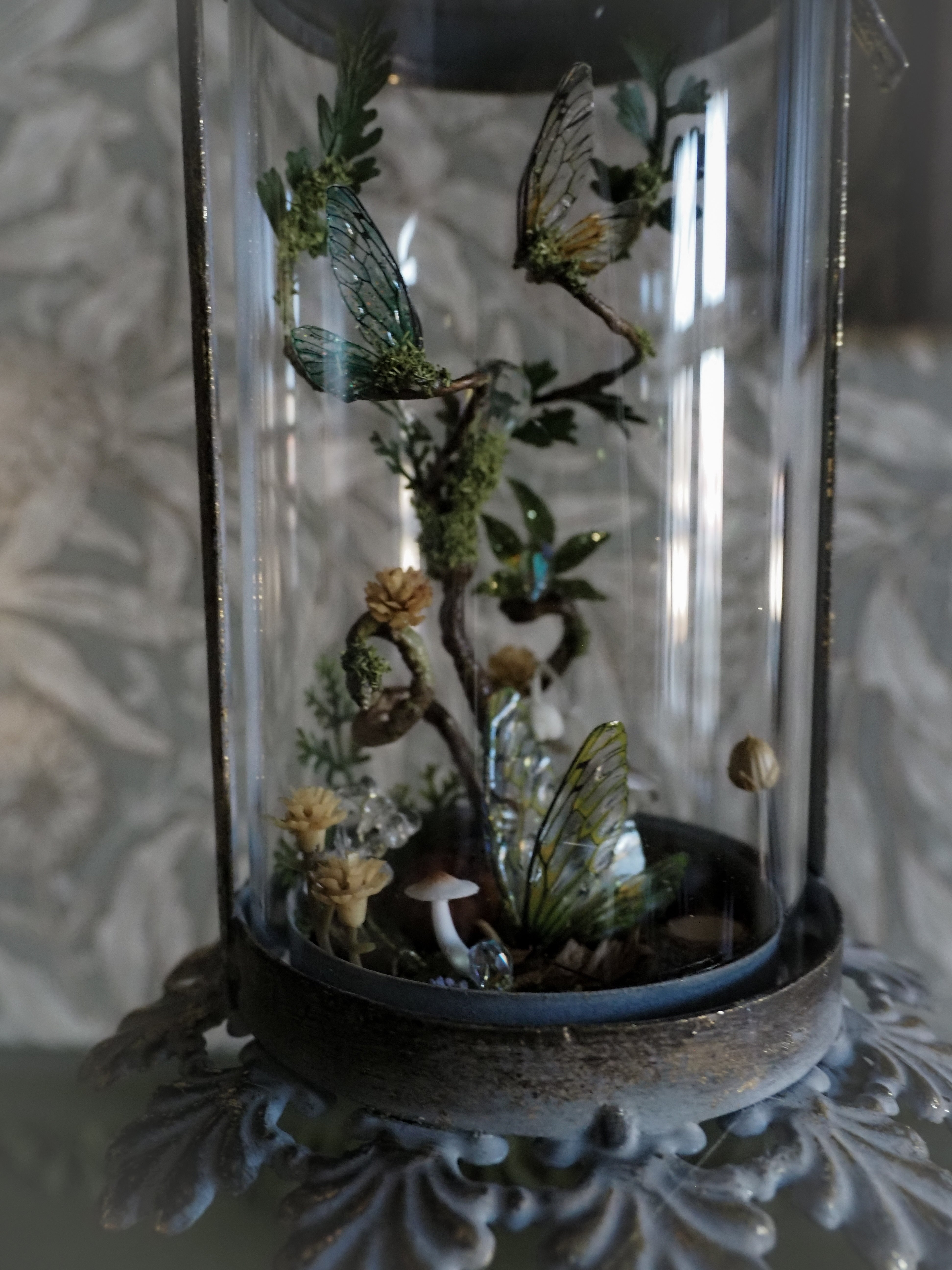 OOAK Faerie Big Lantern Woodland Branch