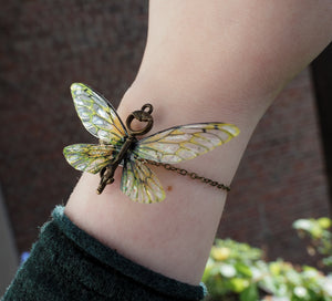 Flying key bracelet - autumn, bronce