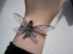 Flying key bracelet - purple, bronce