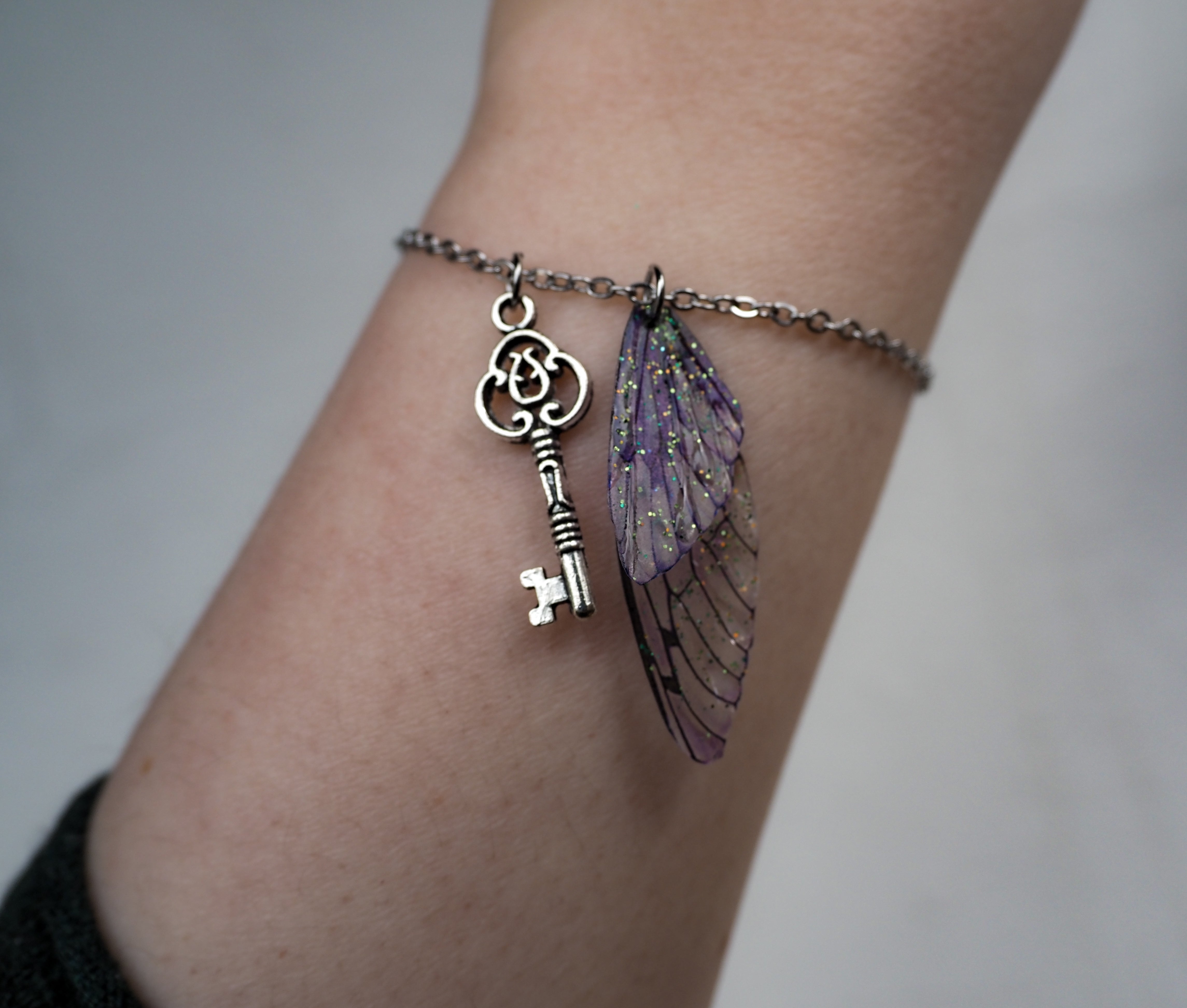 Bracelet - purple, silver
