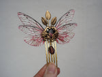 Load image into Gallery viewer, Fae Queen Crown Comb -red
