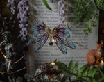 Lade das Bild in den Galerie-Viewer, Leaf Necklace - gold, purple glas
