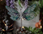 Load image into Gallery viewer, Atsila Necklace - silver, emerald green, kelpie
