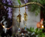 Lade das Bild in den Galerie-Viewer, Earrings magical key, nature, swarovski pearls
