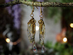 Lade das Bild in den Galerie-Viewer, Earrings magical key, nature, swarovski pearls

