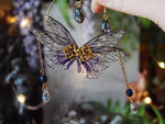 Load image into Gallery viewer, Earlobe Cuffs - purple, swarovski crystals
