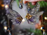 Load image into Gallery viewer, Earlobe Cuffs - purple, swarovski crystals
