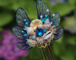 Load image into Gallery viewer, OOAK Mermaid Hair Comb - blue
