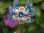 Load image into Gallery viewer, OOAK Mermaid Hair Comb - blue
