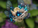 Load image into Gallery viewer, OOAK Mermaid Hair Comb - blue
