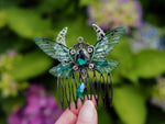 Lade das Bild in den Galerie-Viewer, Haircomb small moon emerald
