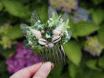 Lade das Bild in den Galerie-Viewer, OOAK Mermaid Hair Comb - Sea green
