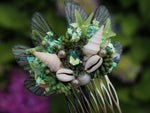 Lade das Bild in den Galerie-Viewer, OOAK Mermaid Hair Comb - Sea green
