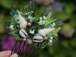 Lade das Bild in den Galerie-Viewer, OOAK Mermaid Hair Comb - Sea green
