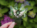Lade das Bild in den Galerie-Viewer, OOAK Mermaid Hair Comb - Sea green
