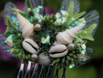 Lade das Bild in den Galerie-Viewer, OOAK Mermaid Hair Comb - Sea green
