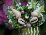 Lade das Bild in den Galerie-Viewer, OOAK Mermaid Hair Comb - Sea green
