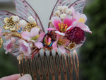 Lade das Bild in den Galerie-Viewer, OOAK Pink cherry blossom comb
