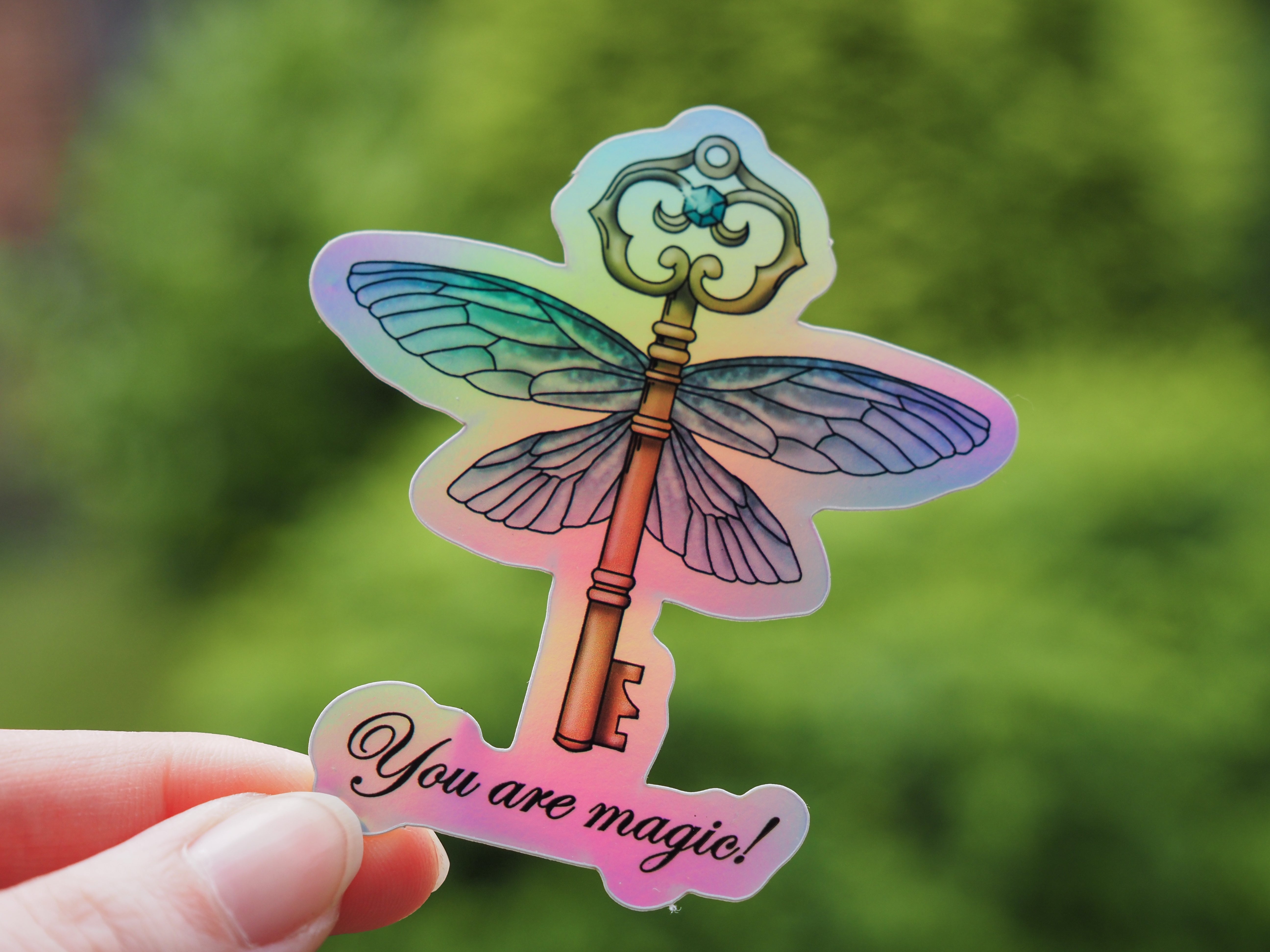 Flying Key Sticker "You are magic"