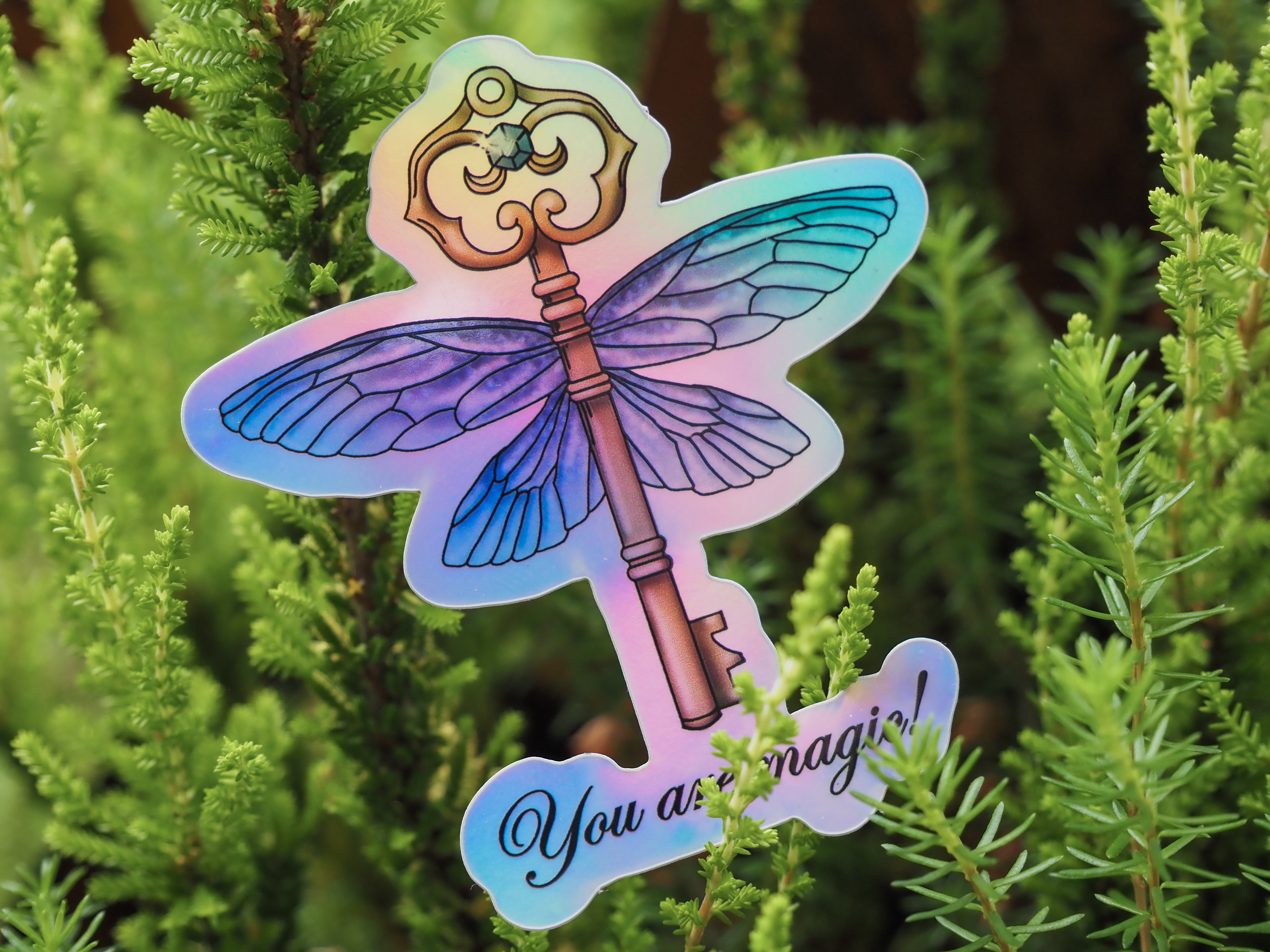 Flying Key Sticker "You are magic"