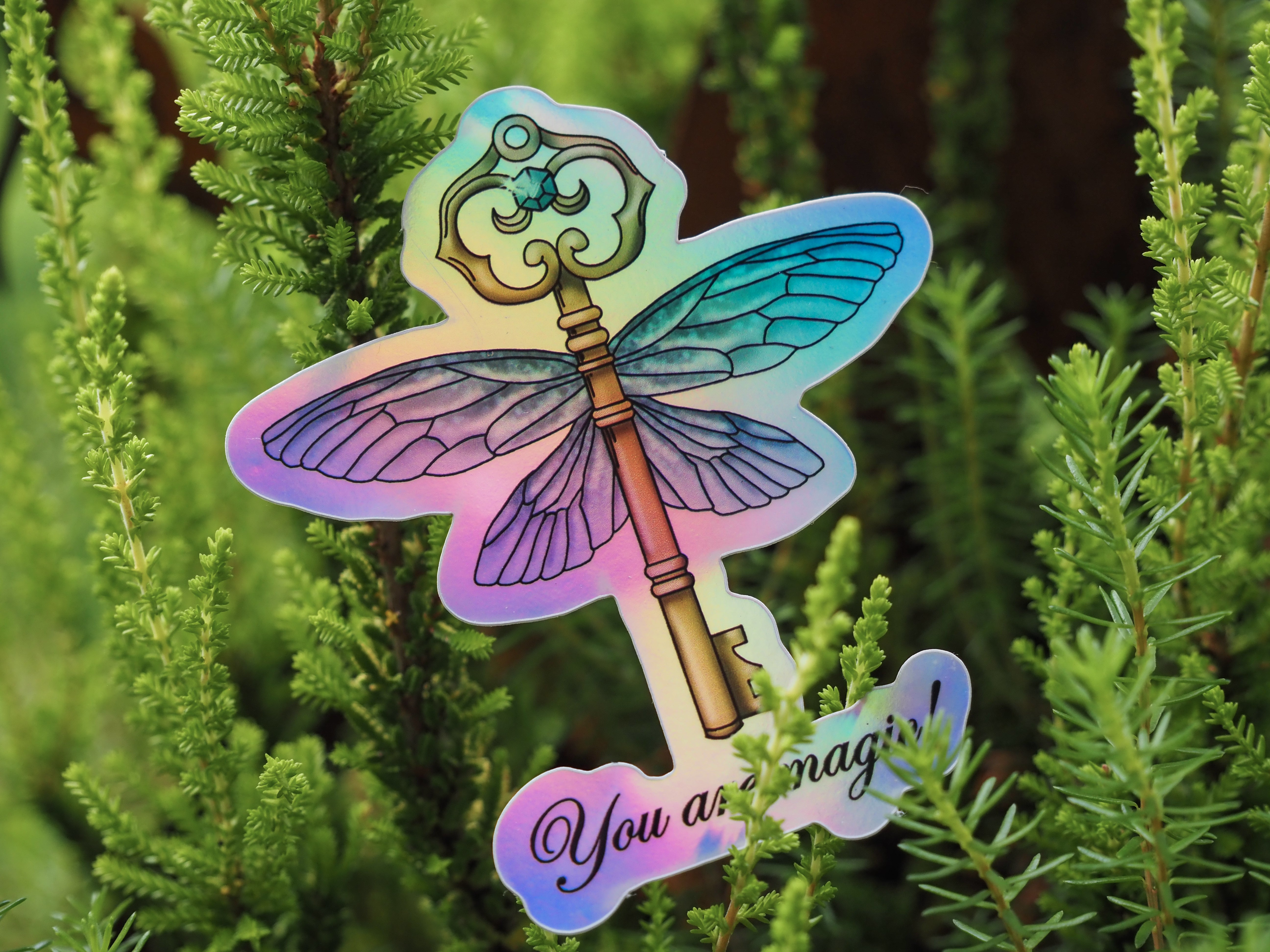 Flying Key Sticker "You are magic"