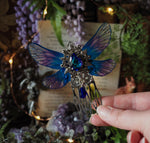 Lade das Bild in den Galerie-Viewer, Haircomb Blau, silver
