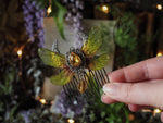 Lade das Bild in den Galerie-Viewer, Haircomb moon yellow, silver
