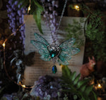 Load image into Gallery viewer, Pixie Necklace emerald, silver
